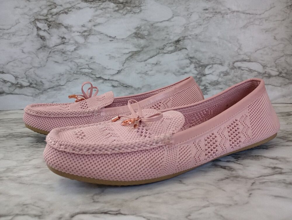 Gloria Vanderbilt Pink Knit Breathable Loafers Size 11